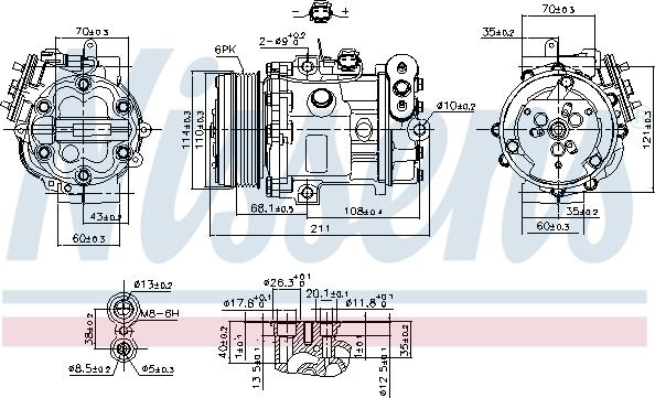 Nissens 89503 - Kompresors, Gaisa kond. sistēma www.autospares.lv