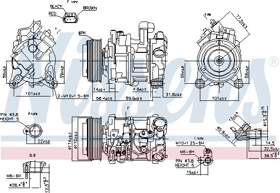 Nissens 89585 - Kompresors, Gaisa kond. sistēma www.autospares.lv