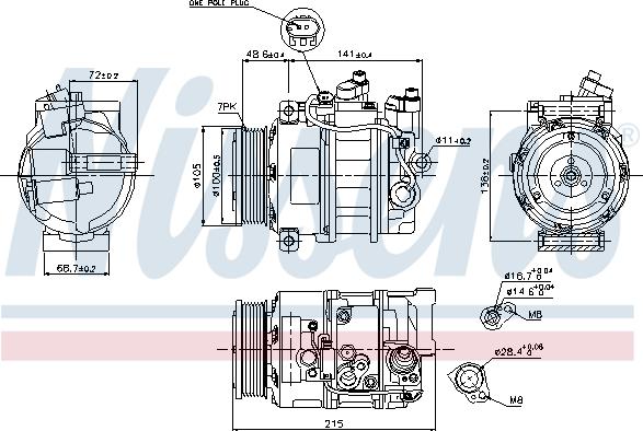 Nissens 89520 - Kompresors, Gaisa kond. sistēma www.autospares.lv