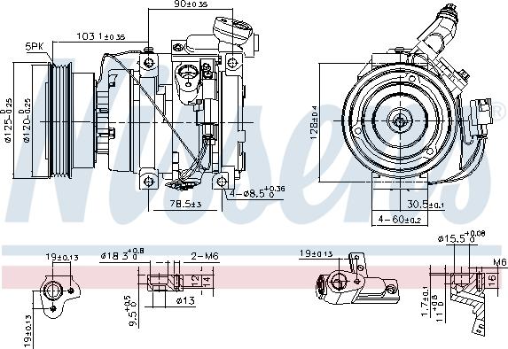 Nissens 89576 - Kompresors, Gaisa kond. sistēma www.autospares.lv