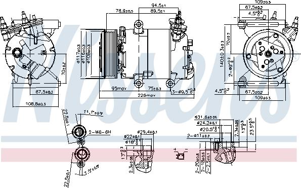 Nissens 89571 - Kompresors, Gaisa kond. sistēma www.autospares.lv