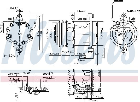 Nissens 89691 - Kompresors, Gaisa kond. sistēma www.autospares.lv