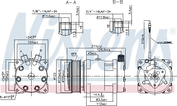 Nissens 89632 - Kompresors, Gaisa kond. sistēma www.autospares.lv