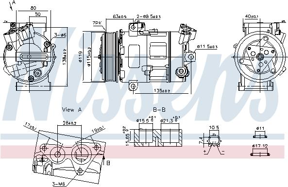 Nissens 890947 - Kompresors, Gaisa kond. sistēma www.autospares.lv