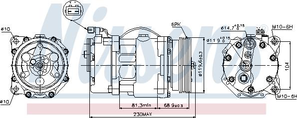 Nissens 89040 - Kompresors, Gaisa kond. sistēma www.autospares.lv