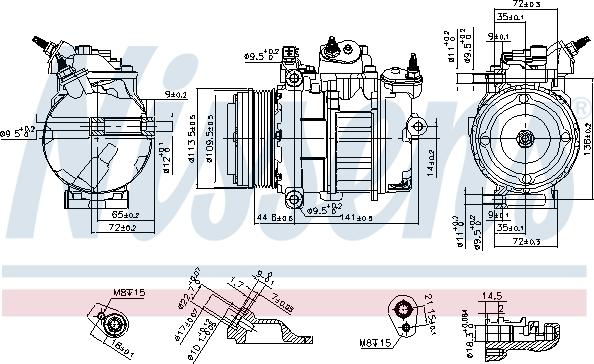 Nissens 890419 - Kompresors, Gaisa kond. sistēma www.autospares.lv