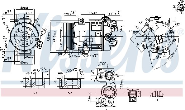 Nissens 890420 - Kompresors, Gaisa kond. sistēma www.autospares.lv