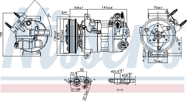 Nissens 890594 - Kompresors, Gaisa kond. sistēma www.autospares.lv