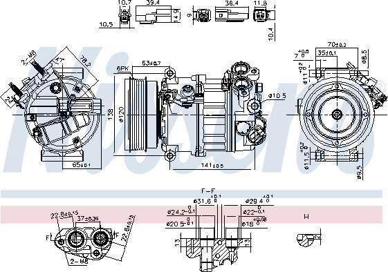 Nissens 890593 - Kompresors, Gaisa kond. sistēma www.autospares.lv