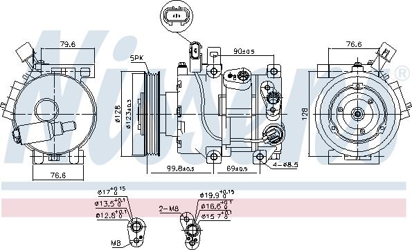 Nissens 890562 - Kompresors, Gaisa kond. sistēma www.autospares.lv