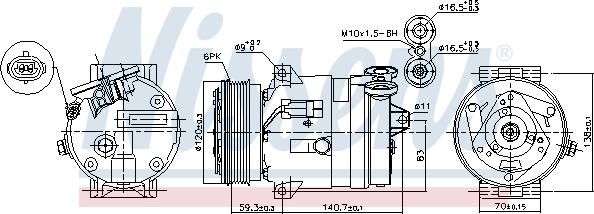 Nissens 89057 - Kompresors, Gaisa kond. sistēma www.autospares.lv