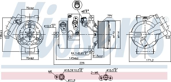 Nissens 890695 - Kompresors, Gaisa kond. sistēma www.autospares.lv