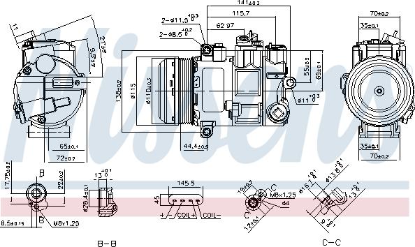 Nissens 890696 - Kompresors, Gaisa kond. sistēma autospares.lv