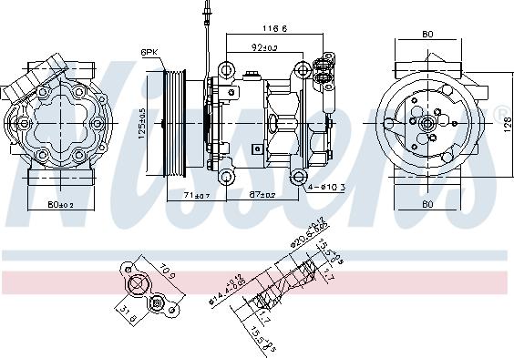 Nissens 89064 - Kompresors, Gaisa kond. sistēma autospares.lv