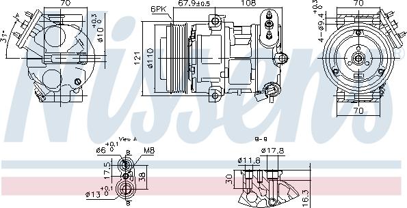 Nissens 890663 - Kompresors, Gaisa kond. sistēma autospares.lv