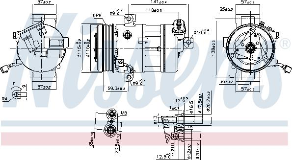 Nissens 890667 - Kompresors, Gaisa kond. sistēma autospares.lv