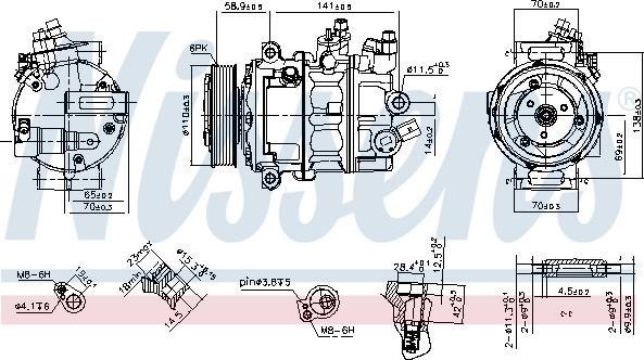 Nissens 890608 - Compressor, air conditioning www.autospares.lv