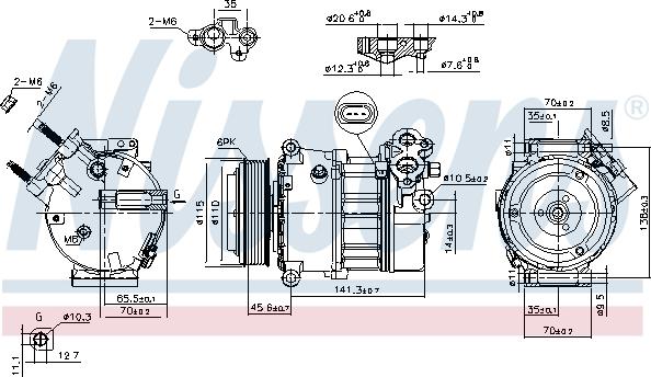 Nissens 890617 - Kompresors, Gaisa kond. sistēma www.autospares.lv