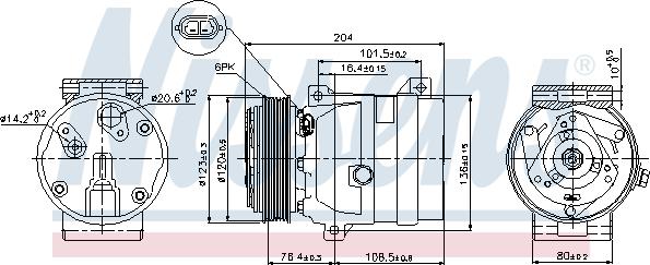 Nissens 89063 - Kompresors, Gaisa kond. sistēma www.autospares.lv