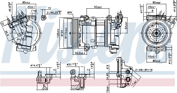 Nissens 890051 - Kompresors, Gaisa kond. sistēma www.autospares.lv