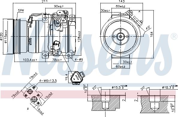 Nissens 890066 - Kompresors, Gaisa kond. sistēma www.autospares.lv