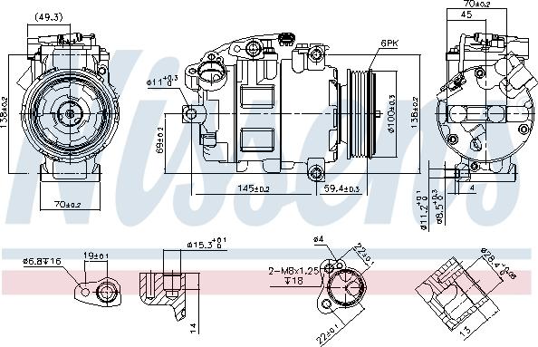 Nissens 890068 - Kompresors, Gaisa kond. sistēma autospares.lv