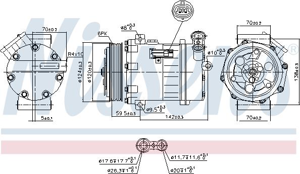 Nissens 890063 - Kompresors, Gaisa kond. sistēma www.autospares.lv