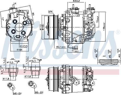 Nissens 890035 - Compressor, air conditioning www.autospares.lv