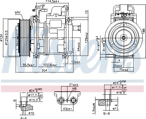 Nissens 890023 - Kompresors, Gaisa kond. sistēma www.autospares.lv