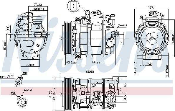 Nissens 890191 - Kompresors, Gaisa kond. sistēma www.autospares.lv