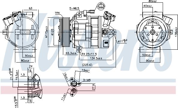 Nissens 890138 - Kompresors, Gaisa kond. sistēma www.autospares.lv