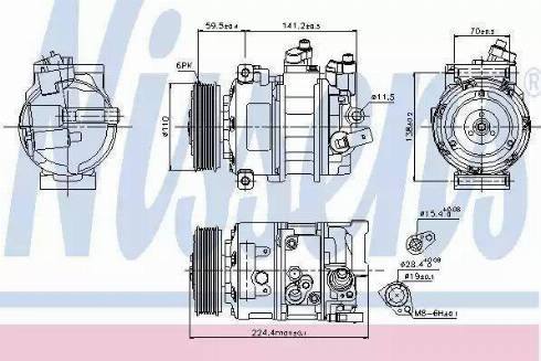 Nissens 89020 - Compressor, air conditioning www.autospares.lv