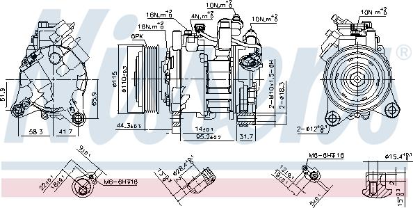 Nissens 890397 - Kompresors, Gaisa kond. sistēma www.autospares.lv