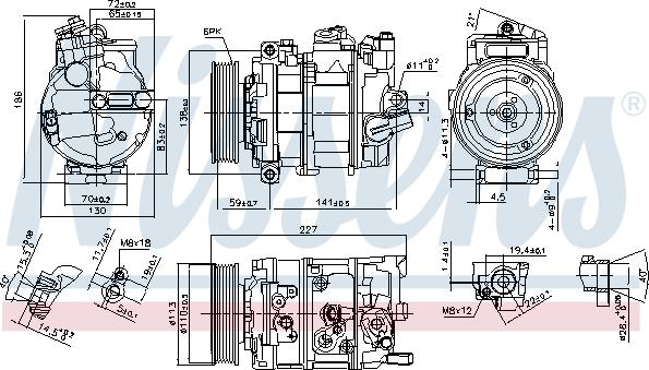 Nissens 890337 - Compressor, air conditioning www.autospares.lv