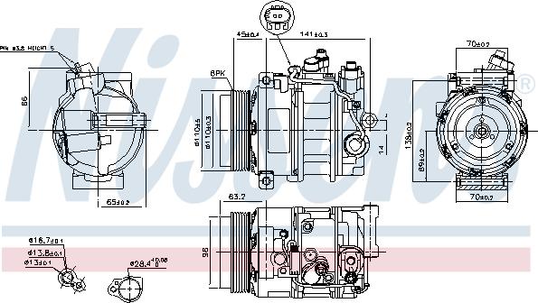 Nissens 89033 - Kompresors, Gaisa kond. sistēma autospares.lv