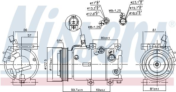 Nissens 890240 - Kompresors, Gaisa kond. sistēma www.autospares.lv