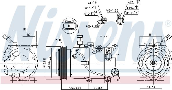 Nissens 890241 - Kompresors, Gaisa kond. sistēma www.autospares.lv