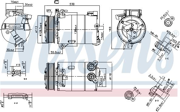 Nissens 890213 - Kompresors, Gaisa kond. sistēma www.autospares.lv