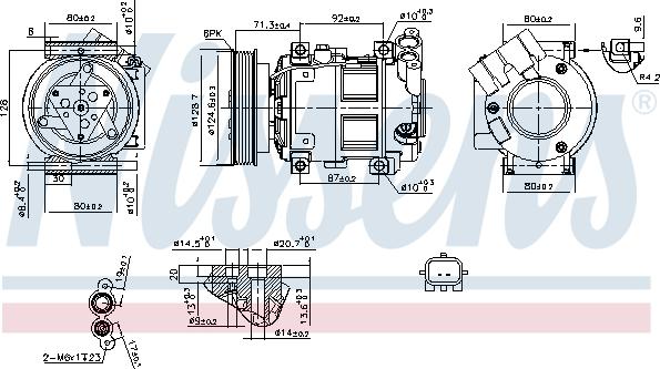 Nissens 890742 - Kompresors, Gaisa kond. sistēma autospares.lv