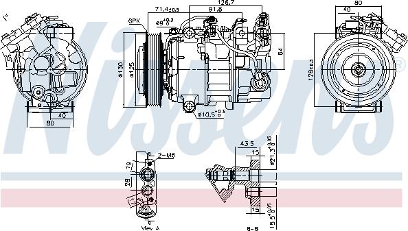 Nissens 890763 - Kompresors, Gaisa kond. sistēma autospares.lv