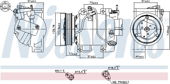 Nissens 890700 - Kompresors, Gaisa kond. sistēma www.autospares.lv