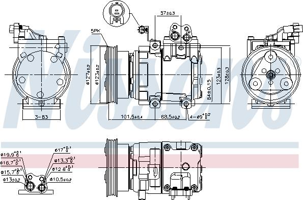 Nissens 890737 - Kompresors, Gaisa kond. sistēma www.autospares.lv