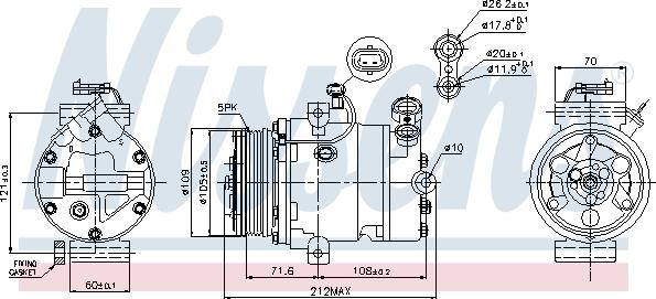 Nissens 89196 - Kompresors, Gaisa kond. sistēma www.autospares.lv