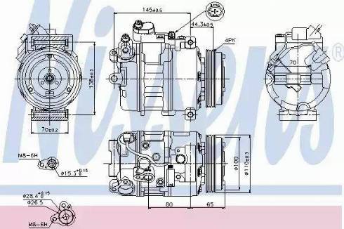 Nissens 89198 - Kompresors, Gaisa kond. sistēma www.autospares.lv