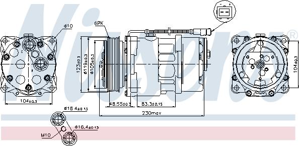 Nissens 89192 - Kompresors, Gaisa kond. sistēma www.autospares.lv