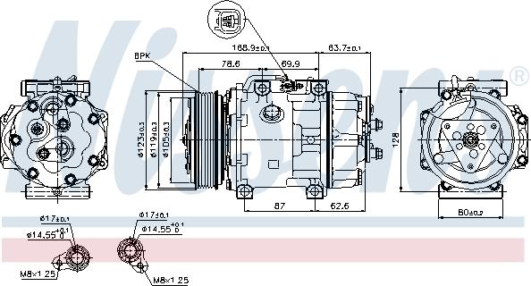 Nissens 89143 - Kompresors, Gaisa kond. sistēma www.autospares.lv