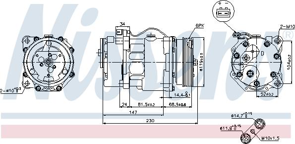 Nissens 89165 - Kompresors, Gaisa kond. sistēma www.autospares.lv