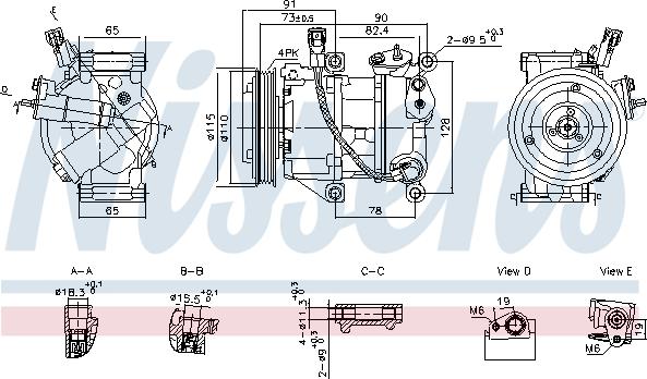 Nissens 891095 - Kompresors, Gaisa kond. sistēma www.autospares.lv