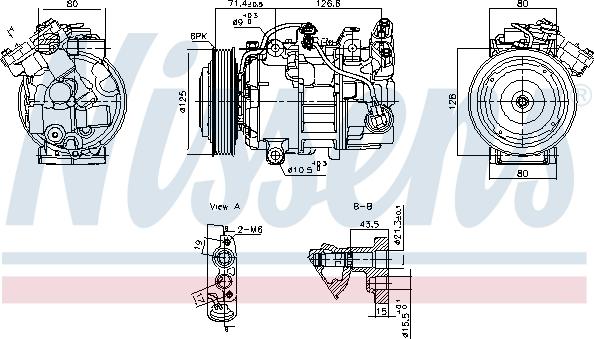 Nissens 891043 - Kompresors, Gaisa kond. sistēma www.autospares.lv