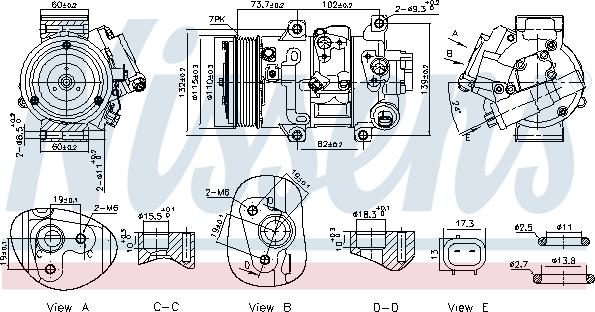 Nissens 891069 - Kompresors, Gaisa kond. sistēma www.autospares.lv